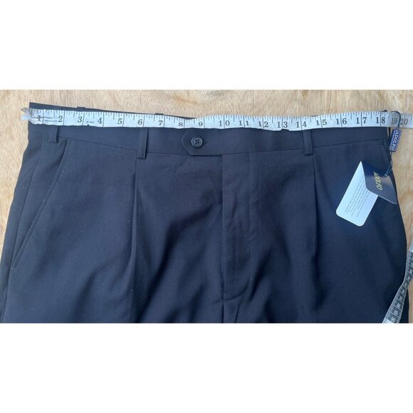 Adolfo Men’s Classic Pleated Black Dress Pants Trousers Size 38x30 Formal - Picture 7 of 15